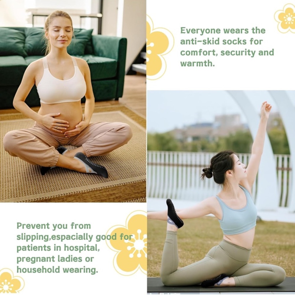 Non-Slip Yoga Socks - Pink, Purple, Black or Blue - Picture 8 of 8